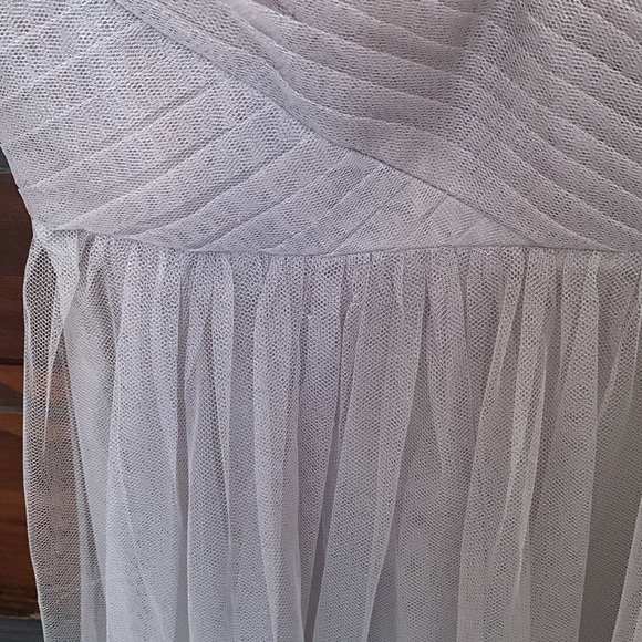 Jenny Yoo collection bridesmaid dress. Mink grey, tulle. - Picture 7 of 8